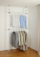 WENKO Teleskop-Garderobe Herkules 50610100 grau Metall 75,0 - 120,0 x 165,0 - 300,0 cm, 1 St.