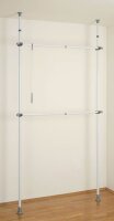 WENKO Teleskop-Garderobe Herkules 50610100 grau Metall 75,0 - 120,0 x 165,0 - 300,0 cm, 1 St.