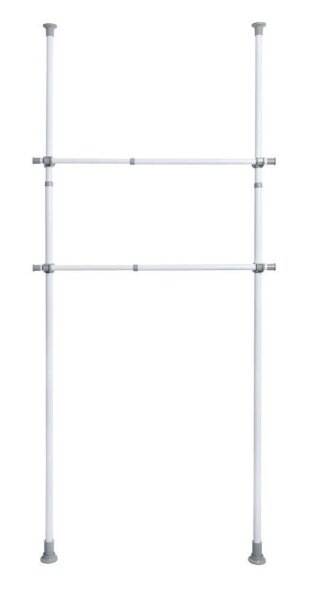 WENKO Herkules Kleiderstange für Garderobensystem weiß, grau 165,0 - 300,0 x 3,0 x 3,0 cm