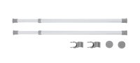 WENKO Herkules Kleiderstange für Garderobensystem weiß, grau 165,0 - 300,0 x 3,0 x 3,0 cm
