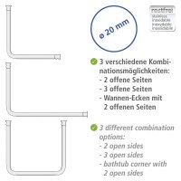 WENKO Metall Duschvorhangstange L-Form
