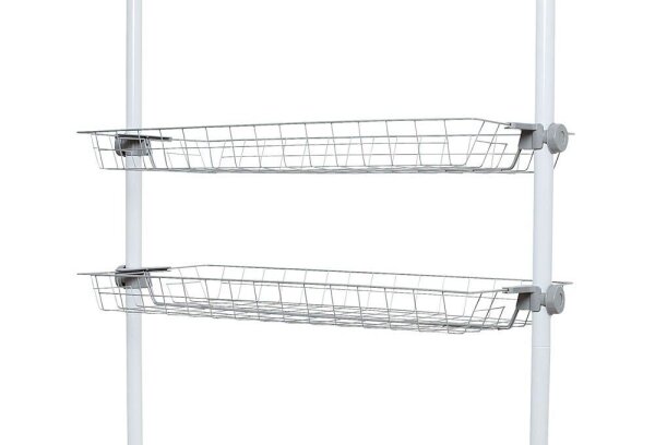 WENKO Herkules Ablagen für Garderobensystem grau 94,0 x 38,0 x 8,0 cm, 2 St.