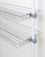 WENKO Herkules Ablagen für Garderobensystem grau 94,0 x 38,0 x 8,0 cm, 2 St.