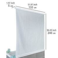 WENKO Duschrollo weiß, grau 128,0 x 240,0 cm