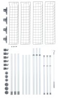WENKO Teleskop-Garderobe Herkules Duo 50611100 grau Metall 164,0 - 215,0 x 165,0 - 300,0 cm, 1 St.