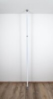 WENKO Herkules Teleskopstange für Garderobensystem weiß, grau 7,5 x 7,5 x 165,0 - 300,0 cm