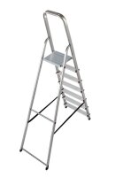 KRAUSE Stehleiter einseitig CORDA silber 7 Stufen, H:...