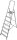 KRAUSE Stehleiter einseitig CORDA silber 7 Stufen, H: 220,0 cm