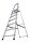 KRAUSE Stehleiter einseitig CORDA silber 7 Stufen, H: 220,0 cm