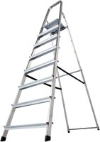 KRAUSE Stehleiter einseitig CORDA silber 8 Stufen, H: 240,0 cm