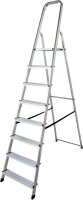 KRAUSE Stehleiter einseitig CORDA silber 8 Stufen, H: 240,0 cm