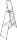 KRAUSE Stehleiter einseitig CORDA silber 8 Stufen, H: 240,0 cm