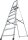 KRAUSE Stehleiter einseitig CORDA silber 8 Stufen, H: 240,0 cm