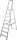 KRAUSE Stehleiter einseitig CORDA silber 8 Stufen, H: 240,0 cm