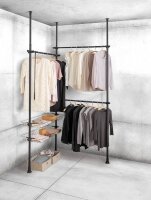 WENKO Teleskop-Garderobe Herkules Duo 50631100 schwarz...