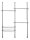 WENKO Teleskop-Garderobe Herkules Duo 50631100 schwarz Metall 164,0 - 215,0 x 165,0 - 300,0 cm, 1 St.