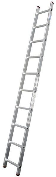 KRAUSE Anlegeleiter CORDA silber 10 Sprossen, H: 280,0 cm