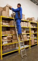KRAUSE Anlegeleiter CORDA silber 10 Sprossen, H: 280,0 cm
