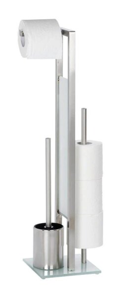 WENKO WC-Garnitur Rivalta silber matt Metall, 1 St.
