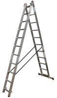 KRAUSE Vielzweckleiter CORDA silber 2x 11 Sprossen, H:...