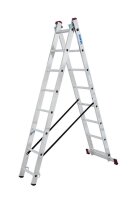 KRAUSE Vielzweckleiter CORDA silber 2x 8 Sprossen, H:...