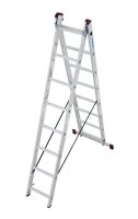 KRAUSE Vielzweckleiter CORDA silber 2x 8 Sprossen, H: 225,0 cm
