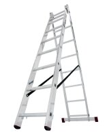 KRAUSE Vielzweckleiter CORDA silber 2x 8 Sprossen, H: 225,0 cm