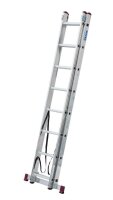 KRAUSE Vielzweckleiter CORDA silber 2x 8 Sprossen, H: 225,0 cm