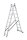 KRAUSE Vielzweckleiter CORDA silber 2x 8 Sprossen, H: 225,0 cm