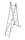 KRAUSE Vielzweckleiter CORDA silber 2x 8 Sprossen, H: 225,0 cm