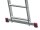 KRAUSE Vielzweckleiter CORDA silber 2x 8 Sprossen, H: 225,0 cm