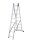 KRAUSE Vielzweckleiter CORDA silber 2x 8 Sprossen, H: 225,0 cm