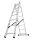 KRAUSE Vielzweckleiter CORDA silber 2x 8 Sprossen, H: 225,0 cm