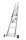 KRAUSE Vielzweckleiter CORDA silber 2x 8 Sprossen, H: 225,0 cm