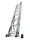 KRAUSE Vielzweckleiter CORDA silber 2x 8 Sprossen, H: 225,0 cm