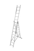 KRAUSE Vielzweckleiter CORDA silber 3x 9 Sprossen, H:...