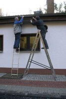 KRAUSE Vielzweckleiter CORDA silber 3x 9 Sprossen, H: 250,0 cm