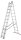 KRAUSE Vielzweckleiter CORDA silber 3x 11 Sprossen, H: 610,0 cm