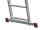 KRAUSE Vielzweckleiter CORDA silber 3x 11 Sprossen, H: 610,0 cm