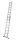 KRAUSE Schiebeleiter CORDA silber 2x 8 Sprossen, H: 225,0 cm