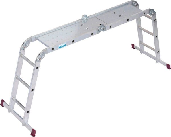 KRAUSE Gelenkleiter CORDA silber 4x 3 Sprossen, H: 100,0 cm