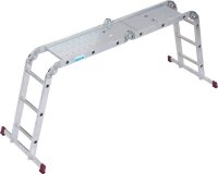 KRAUSE Gelenkleiter CORDA silber 4x 3 Sprossen, H: 100,0 cm