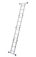 KRAUSE Gelenkleiter CORDA silber 4x 3 Sprossen, H: 100,0 cm