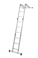 KRAUSE Gelenkleiter CORDA silber 4x 3 Sprossen, H: 100,0 cm