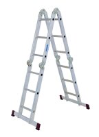 KRAUSE Gelenkleiter CORDA silber 4x 3 Sprossen, H: 100,0 cm