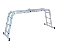 KRAUSE Gelenkleiter CORDA silber 4x 3 Sprossen, H: 100,0 cm