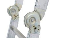 KRAUSE Gelenkleiter CORDA silber 4x 3 Sprossen, H: 100,0 cm