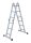 KRAUSE Gelenkleiter CORDA silber 4x 3 Sprossen, H: 100,0 cm