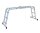 KRAUSE Gelenkleiter CORDA silber 4x 3 Sprossen, H: 100,0 cm