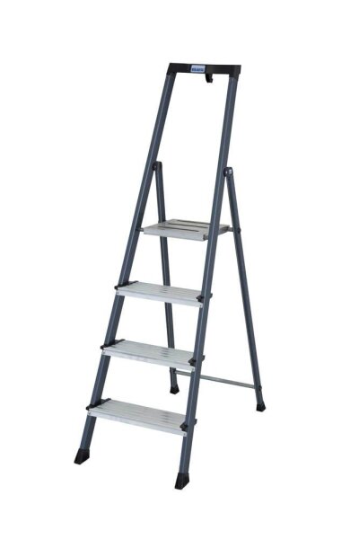 KRAUSE Stehleiter einseitig Securo schwarz 4 Stufen, H: 160,0 cm